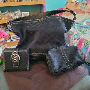 Black Coach Women's Bag Set
